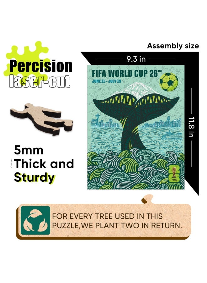 FIFA World Cup FIFA Official Licensed World Cup 26™ Host City Seattle Wooden Jigsaw Puzzle 200 Pieces - Image 4